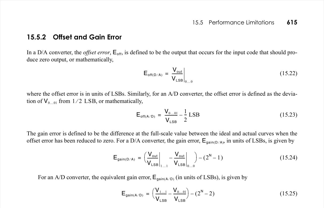Offset and Gain Error